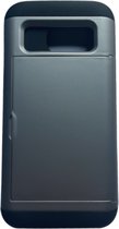 Samsung Galaxy S7 Edge pashouder hoesje - zwart - donker blauw- donker groen - grijs - goud - rood - zilver- 2of 3 pasjes