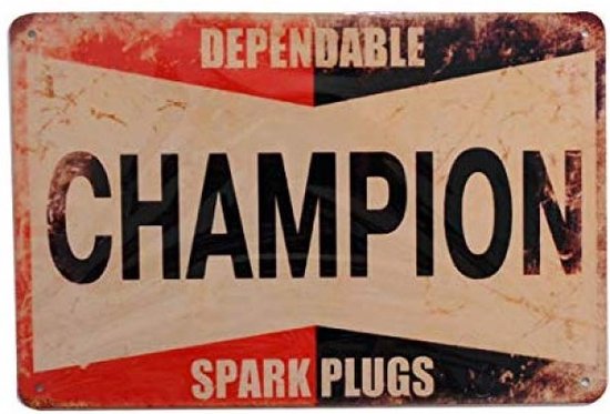 Wandbord - Dependable Champion Spark Plug