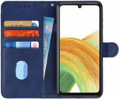 Hoesje Portemonnee Wallet Book Case Blauw Geschikt voor Samsung Galaxy A33