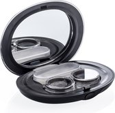 Étui à lentilles Fashionlens® - noir - porte-lentilles de luxe avec miroir - 5 pièces