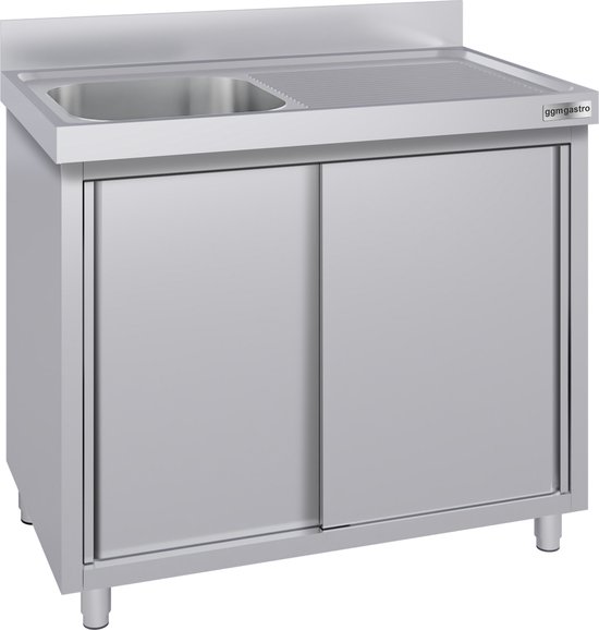 Croom Orteon Zwart - Spoelbak keuken 45 x 40 cm - complete set