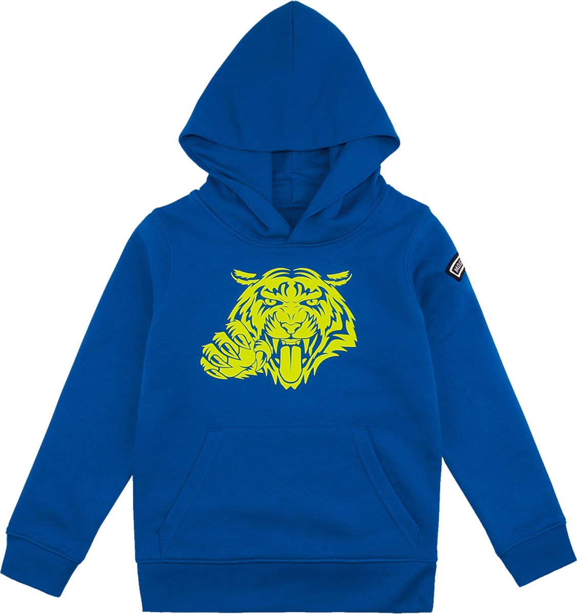 Most Hunted - kinder hoodie - tijger - blauw - fluor geel - maat 98/104
