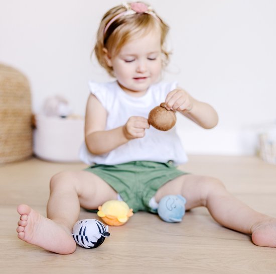 Thumbnail van een extra afbeelding van het spel Melissa & Doug Rollables Safarivriendjes Speelgoed - Sensorische ballen voor baby's en peuters