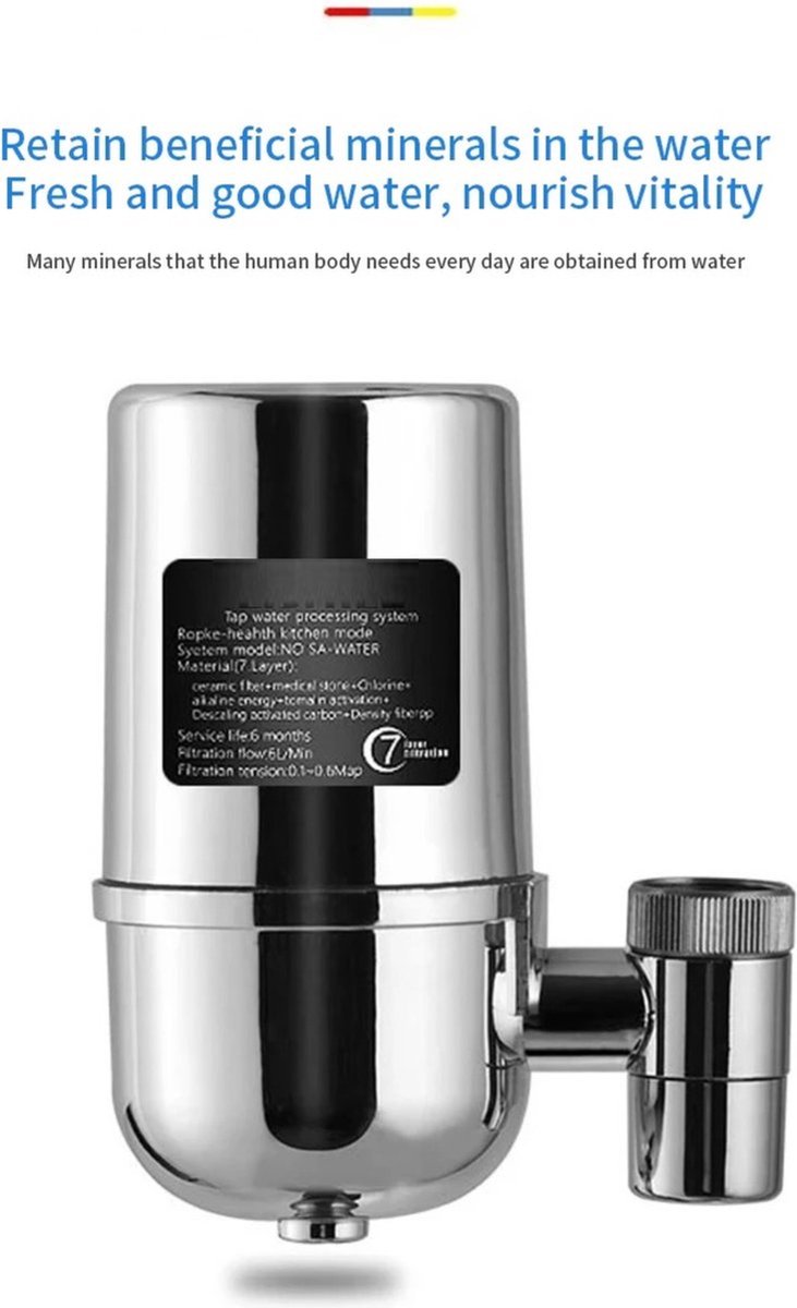 Waterfilter voor Kraan - Met LED Display & Chloorverwijdering Waterfilter voor Kraan - Met LED Display & Chloorverwijdering