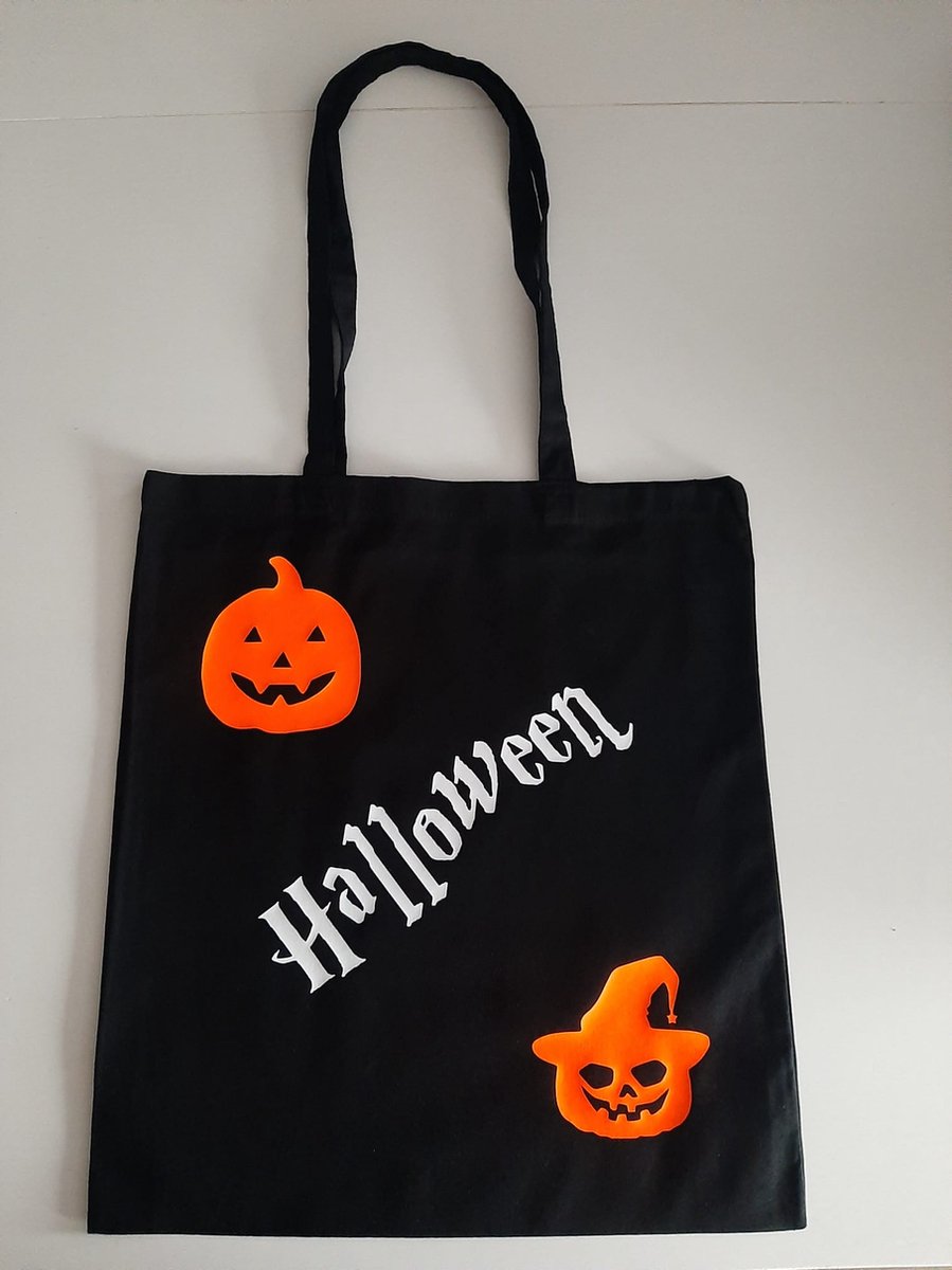 Halloween - Bedrukte tas - Katoenen tas - Shopper - Bedrukte tassen - Shopping bag - Kado