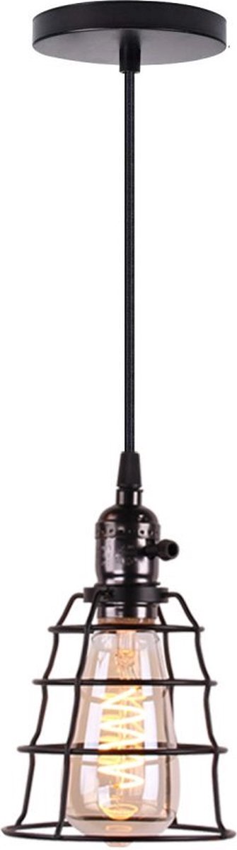 Homestyle Pro MK005-B Industriële Hanglamp 12x20 cm Zwart/Metaal