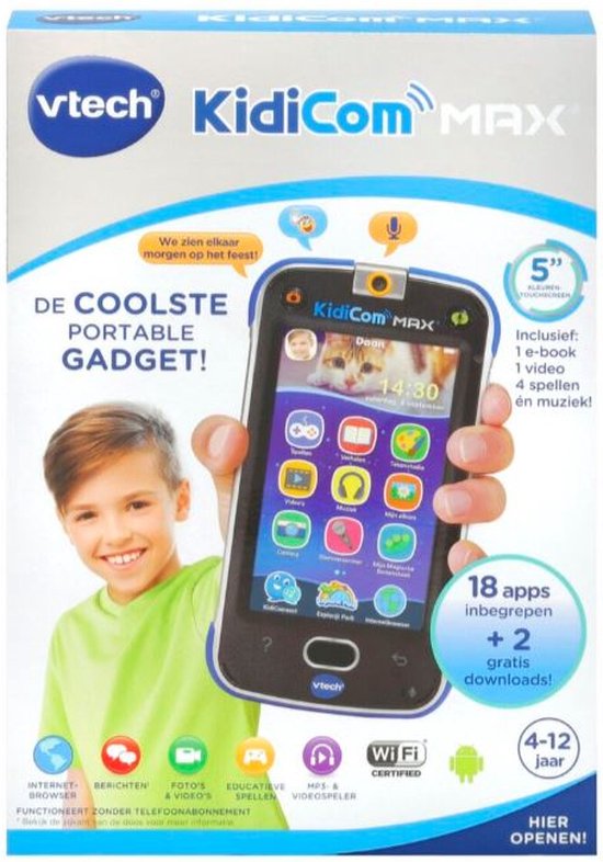 VTech Kidicom Max Blue - Tablette pour enfants | bol