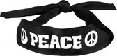 Hoofdband/haarband voor volwassenen - Peace - zwart
