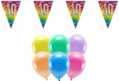 Boland Party 10e jaar verjaardag feest versieringen - Ballonnen en vlaggetjes