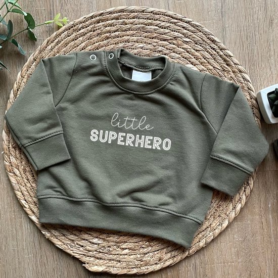 Sweater voor baby - Superhero - Maat 56 - Geboorte Kraamcadeau -... | bol.com