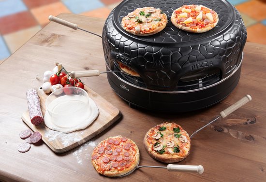 Bestron Pizza gourmetset - APD400Z - Pizza oven voor 4 personen - Ook te gebruiken als tafelgrill - 800W - Zwart - 5 jaar garantie — afbeelding 4