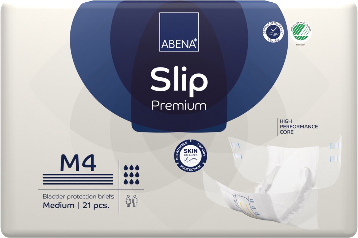 Goedkoopste ABENA Incontinentie Slip Premium M4 - Eendelig Verband ter Bescherming van Zwaar Urineverlies en (Dunne) Ontlasting - Perfecte Aansluiting door Flexibele Sluitstrips - 21 Stuks