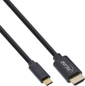 InLine 64112 2m USB C HDMI Zwart video kabel adapter