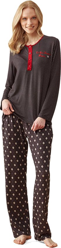 Feyza - Dames Pyjama Set, Lange Mouwen - S