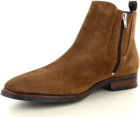 Blauer Zwarte Leren Elegante Laars Black Heren