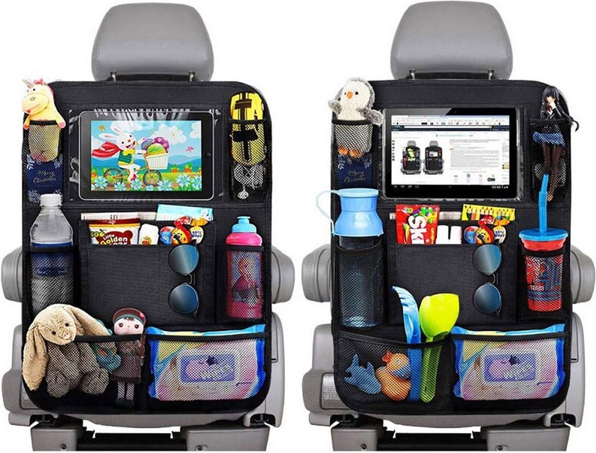 *** 2x Luxe Autostoel Organizer enTablethouder - Tablet Houder Auto - van Heble® ***