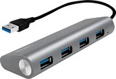 LogiLink UA0307, USB 3.2 Gen 1 (3.1 Gen 1) Type-A, USB 3.2 Gen 1 (3.1 Gen 1) Type-A, 5000 Mbit/s, Aluminium, Aluminium, CE, RoHS