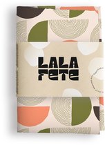 La La Fete - Furoshiki doeken - doorgeef inpakpapier - inpakstof - CIRCLES IN LINE GREEN - 70