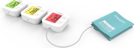 iHealth Track KN-550BT - Bloeddrukmeter Bovenarm Hartstichting - Klinisch Gevalideerd - Hartslagmeter - Bluetooth - Smartphone App - Onregelmatige Hartslag - Geheugen - Gemiddelde Laatste 3 Metingen - WHO Stoplicht Indicator - Manchet 22 - 42 cm