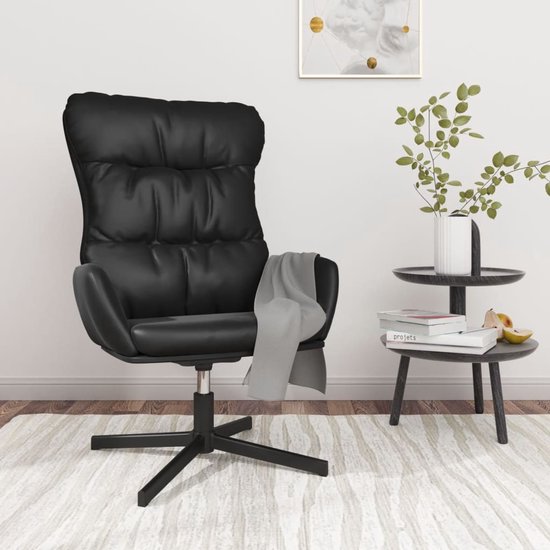 Prolenta Premium - Relaxstoel kunstleer zwart- Fauteuil - Fauteuils met  armleuning -... | bol.com