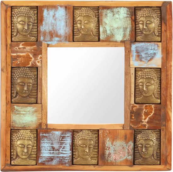 Prolenta Premium - Miroir Bouddha 50x50 cm bois massif recyclé - Mur -  Miroir mural -... | bol.com