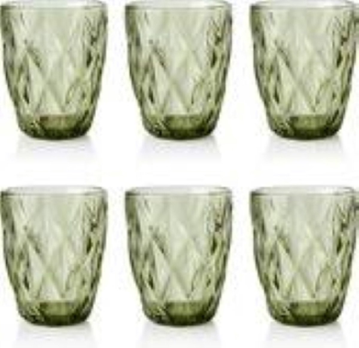 Affek Design Drinkglas Getint Groen 250ml Set van 6 Elise Green