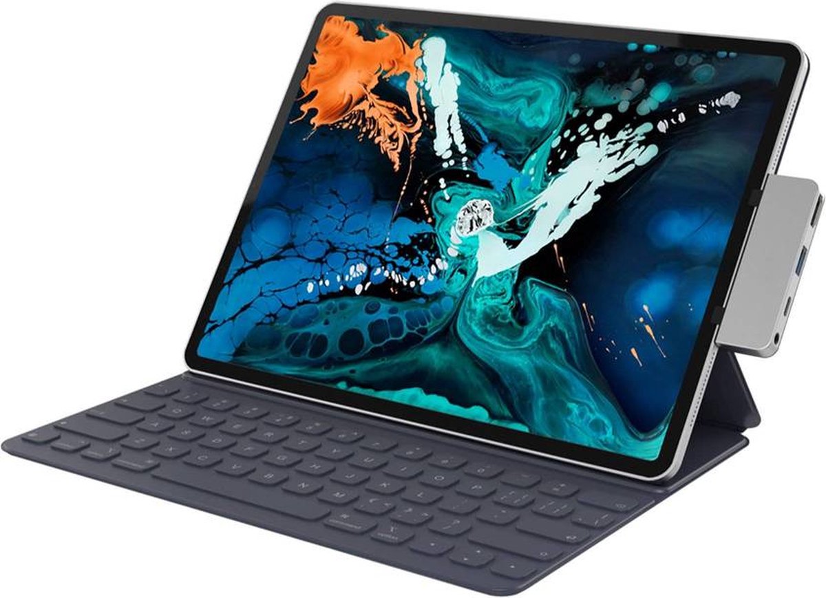 Hyperdrive 4-in-1 USB-C Hub - iPad Pro 3e Gen en later - Grijs
