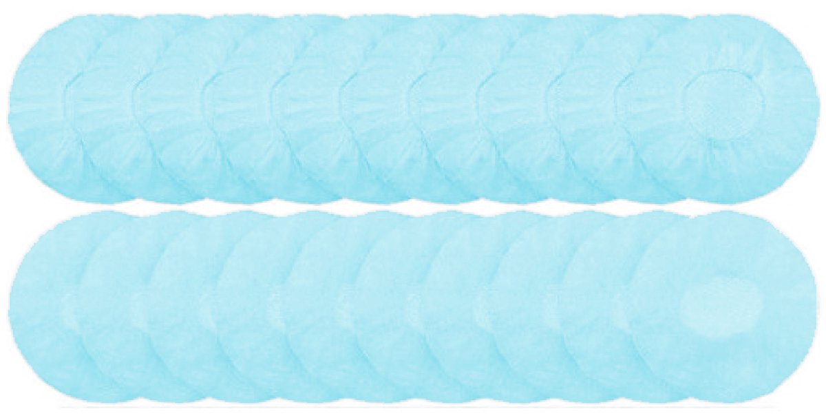 DKT Elastische wegwerp Hygienehoesjes/hoofdtelefoon cover hoes 7cm DKT-HH0007B 100 stuks | Blauw | universeel