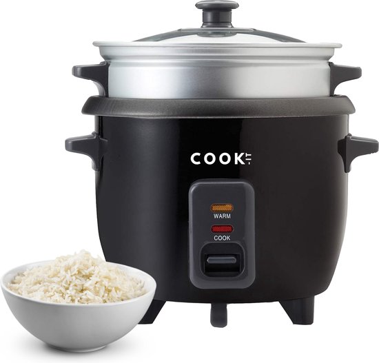 COOK-IT Rijstkoker met Stomer - Rice Cooker - 1.5 Liter - Media Evolution
