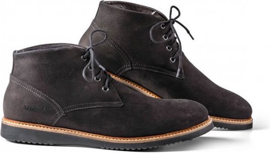Fellhof Villacher warme winterschoenen heren maat 43 – zwart – gevoerde schoenen – glad nubuckleer - lamswol – lamsleer - ademend – temperatuurregulerend – waterafstotend - antislipzool