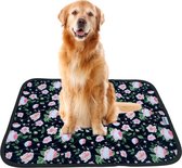Tapis de dressage XL Puppy - Plasmat - roses - 75 x 80 cm - Toilette chien - Réutilisable - Lavable