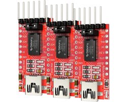 AZDelivery 3 x FTDI Adapter FT232RL USB naar TTL Serial voor 3.3V en 5V compatibel met Arduino Inclusief E-Book!
