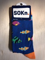SOKn. trendy sokken "VISSEN" maat 35-41  (Ook leuk om kado te geven !)