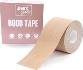 Jean's goods Boob tape - Inclusief herbruikbare tepelplakkers - Tepelcover -  Borst tape - Plak BH - 5 meter - Super sticky - Boobtape - Naturel