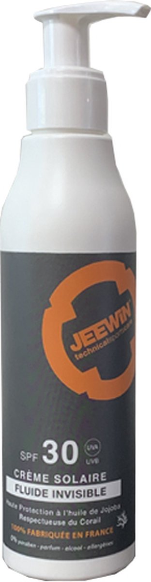 JEEWIN Zonnebrand Lotion SPF 30 - 200ml | met Jojoba olie | UVA + UVB- filter zonder witte waas | KORAAL SAFE | 0% parabenen, parfum, alcohol, allergenen | Trotse sponsor Sportclub Only Friends