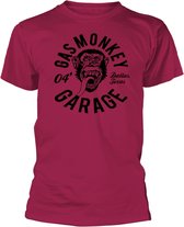Gas Monkey Garage Heren Tshirt -S- Monkey Mechanic Rood