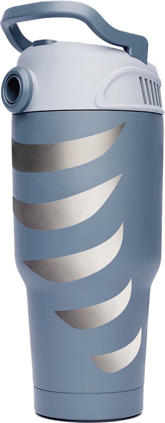 Persoonlijke luchtkoeler Breeze Blast ijsgekoeld, draagbare mini airco, koele bries tot 30 min, grijs