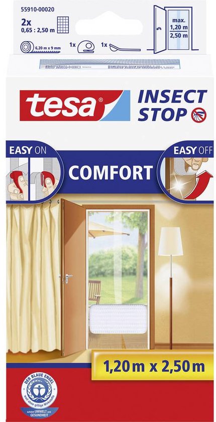 Tesa Comfort - Moustiquaire de porte - 65x250 cm - Marron | bol.com