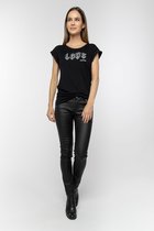 Supertrash - Spijkerbroek Dames Volwassenen - Broek - Jeans - Mid waist - Zwart Gecoat - 25