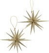 Boltze Home Deco Hanger kunststof Tove Ø15xH15cm goud met glitters 2 stuks in verpakking