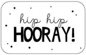 Wens sticker- Cadeausticker- Traktatie- Verjaardag- Hip Hip Hooray - 25 stuks