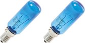 2st Lamp koelkast blauw - Dr. Fischer 25W E14 - koelkastlamp 00612235 - 2 STUKS - geschikt voor Bosch Siemens