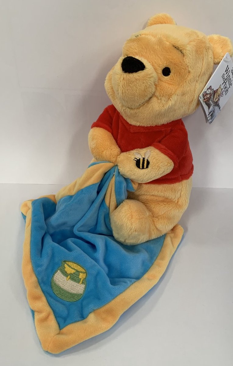 Disney - Winnie the Pooh knuffel met dekentje - 25 cm - Pluche - Disney winnie de Poeh knuffel - Winnie de Poeh