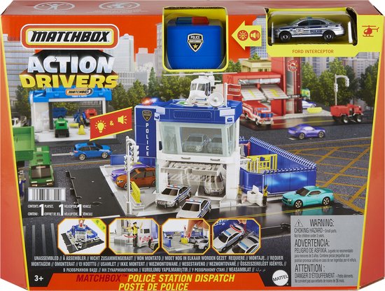 Matchbox Action Drivers Politiebureau - Speelgoedvoertuig