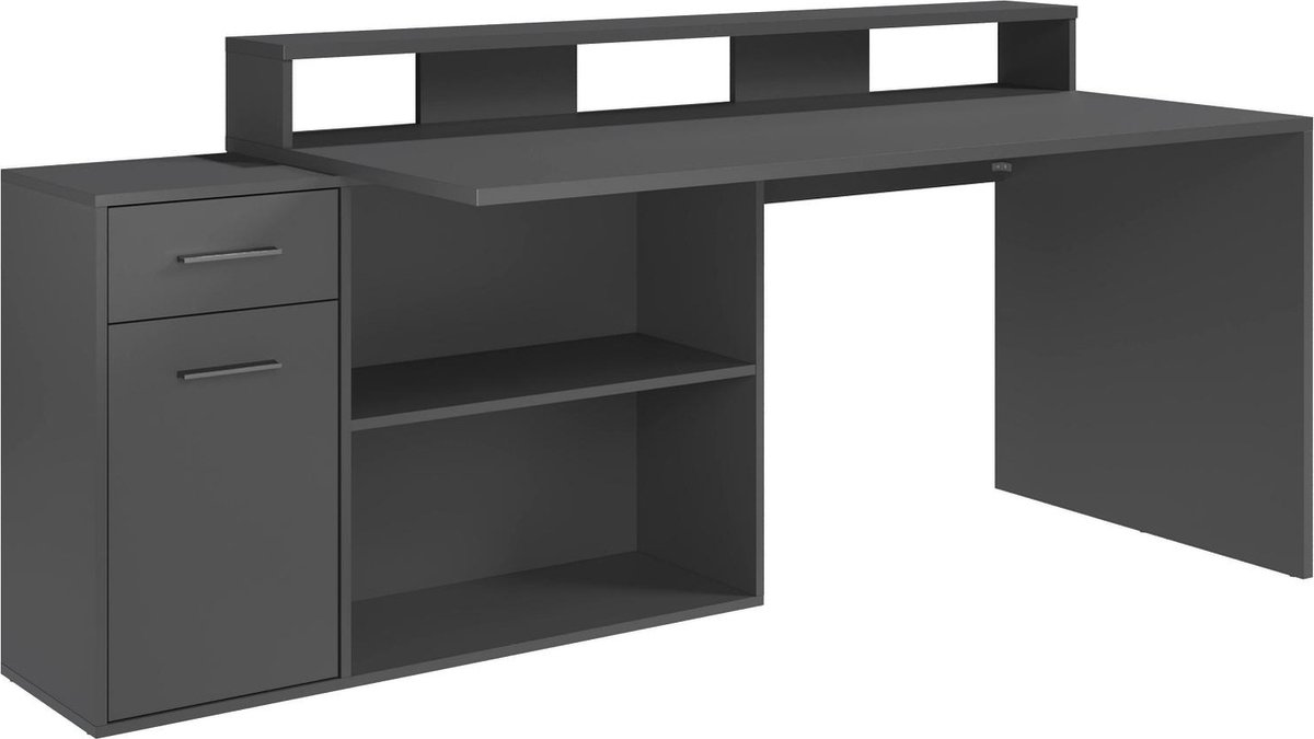 Belfurn - Gamer desk - Trendy - bureau professionnel 160 - 200 cm avec  élément d'angle