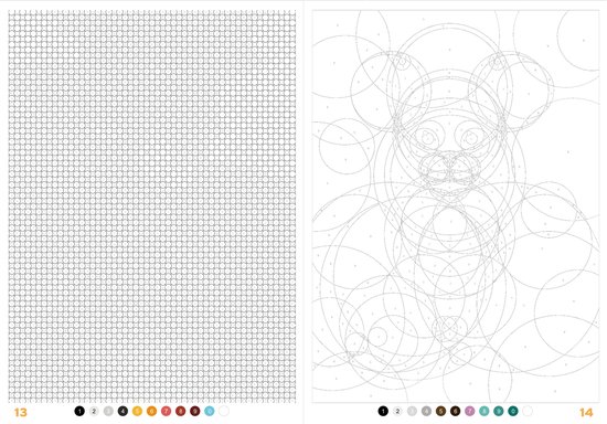 Disney Chats Cercles Magiques - Kleuren op nummer Kleurboek voor