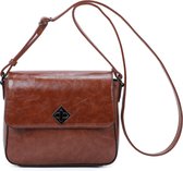 Crossbody handtas Ines Delaure choco