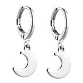 Fako Bijoux® - Boucles d' Boucles d'oreilles minimalistes - Demi-lune - Boucles d' Boucles d'oreilles Ring - Argenté