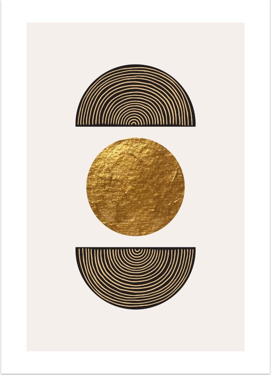 Golden Circles - Poster - A5 - 14.8 x 21 cm