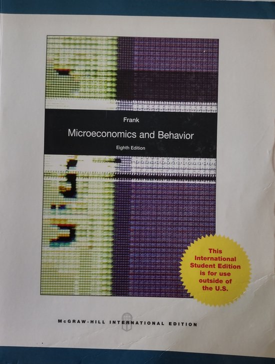 Microeconomics And Behavior